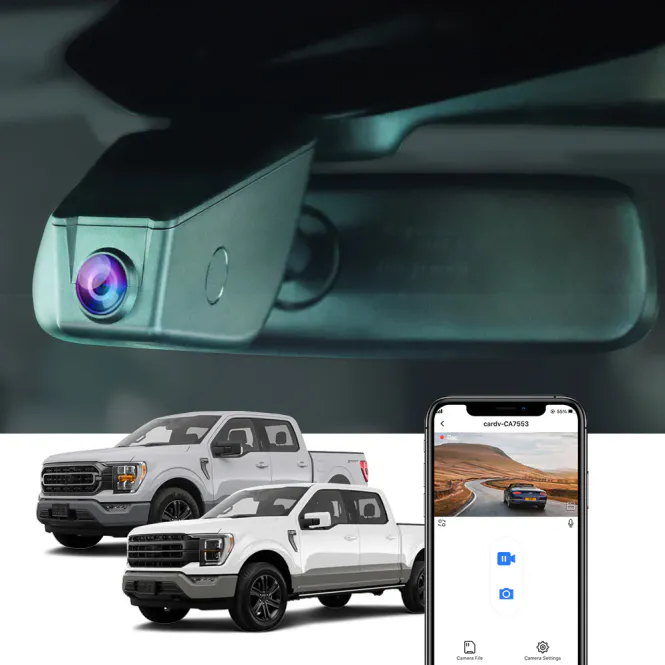 Main Image Ford F-150 Lightning FITCAMX Plug & Play 4K Dashcam