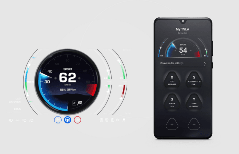 The Commander m/OBD-adapter - Tesla Model S & X (2022+)