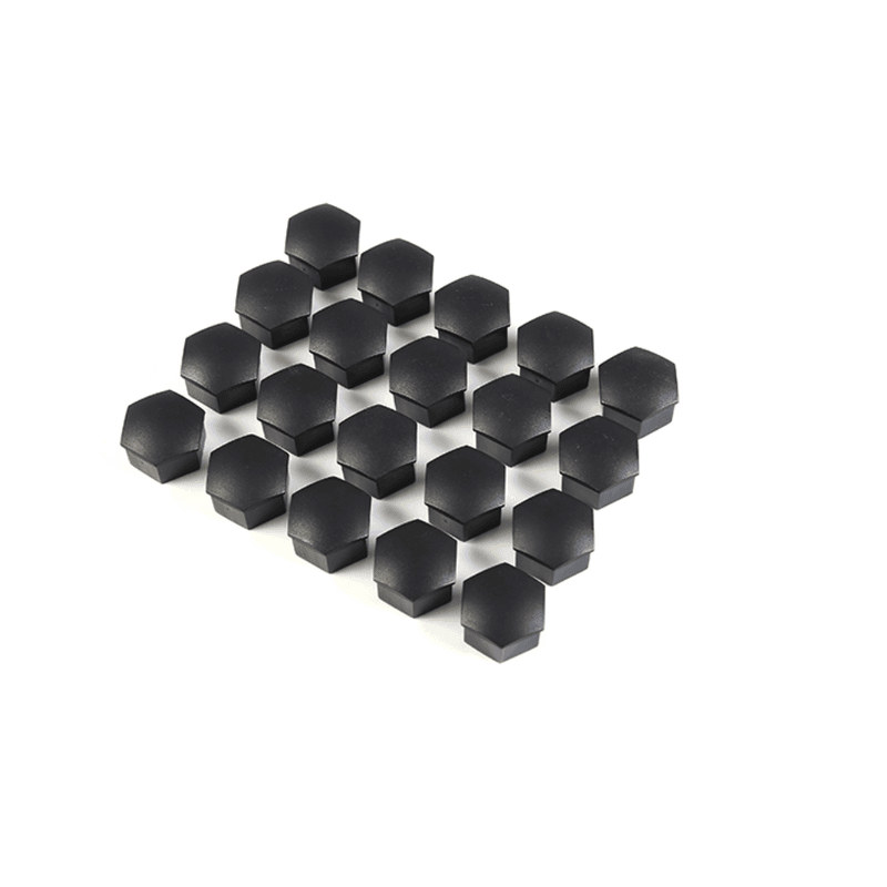 Black center cup and nut cover - Tesla Model Y, 3, S, X