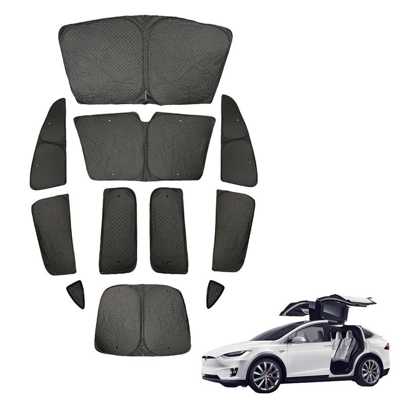 Tesla Model X premium solskjerming alle vinduer
