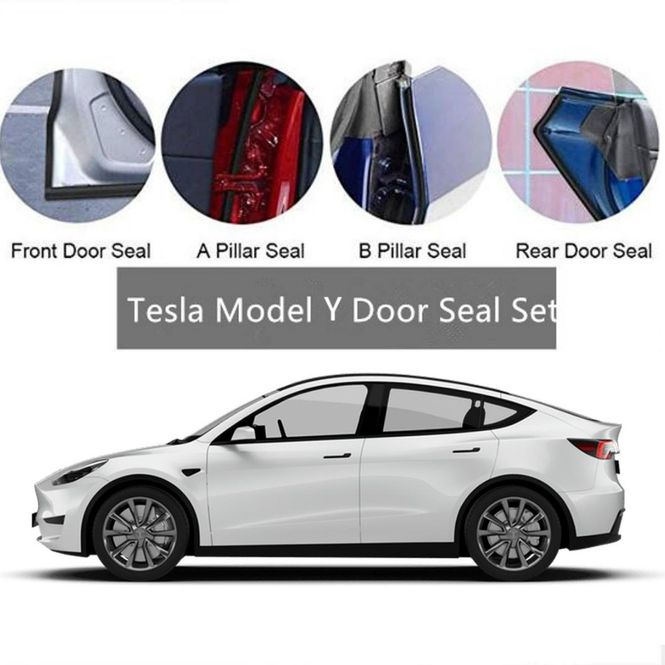 Hovedbilde Dør-, frunkpakninger - ferdige lengder - Tesla Model Y