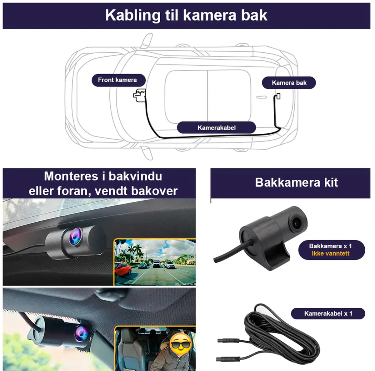 VW ID.7 FITCAMX (front+rear) 4K Dashcam